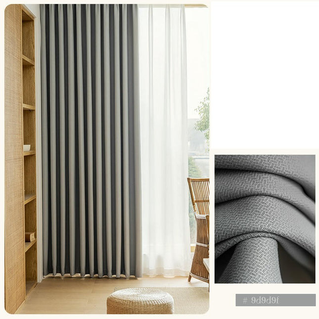 2 Panels Linen 100% Blackout Curtains Modern Darkening Curtains Hooks Top 1
