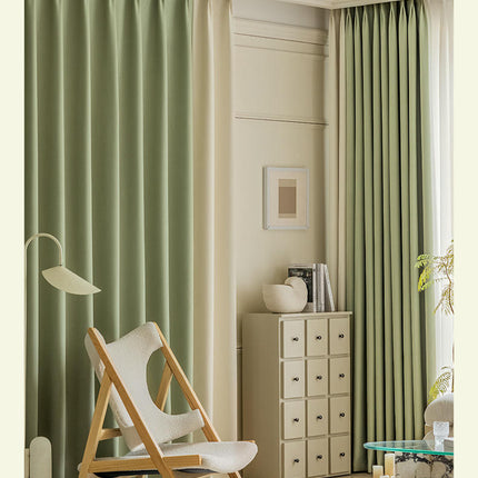 2 Panels Linen 100% Blackout Curtains Modern Darkening Curtains Hooks Top
