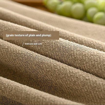2 Panels Linen Textured Blackout Curtain for Living Room Bedroom Hooks Top