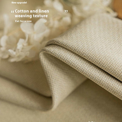 2 Panels Cotton linen Curtains blackout Drapes for Living Room Hooks Top