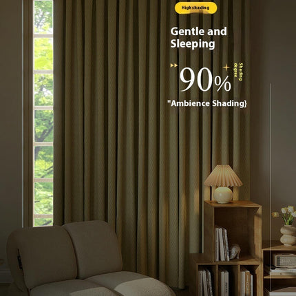 2 Panels Cotton linen Curtains blackout Drapes for Living Room Hooks Top