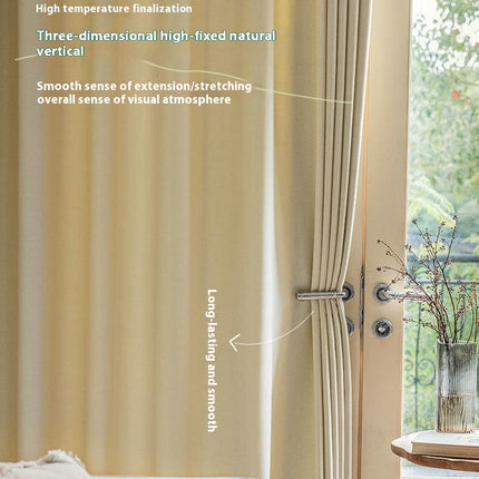 2 Panels Cotton linen Curtains blackout Drapes for Living Room Hooks Top