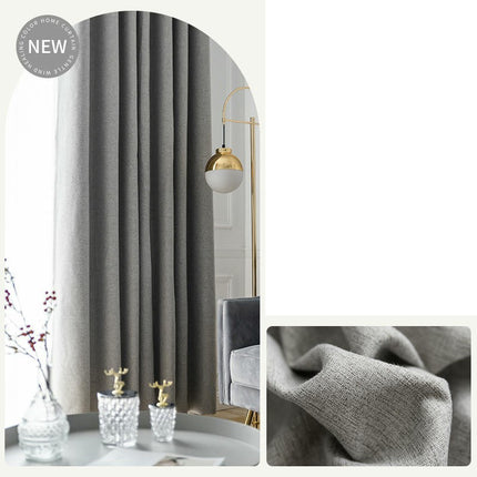 100% Blackout Linen Thermal Insulated Blackout Curtains 2 Panels Set Hooks Top