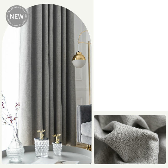 100% Blackout Linen Thermal Insulated Blackout Curtains 2 Panels Set Hooks Top