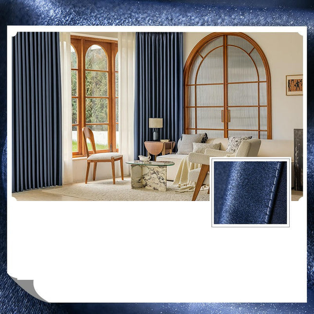 2 Panels Full Blackout Thermal Insulated Window Drapes for Living Room Hooks Top