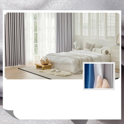 2 Panels Full Blackout Thermal Insulated Window Drapes for Living Room Hooks Top