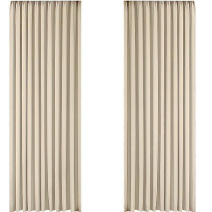 2 Panels Full Blackout Thermal Insulated Window Drapes for Living Room Hooks Top