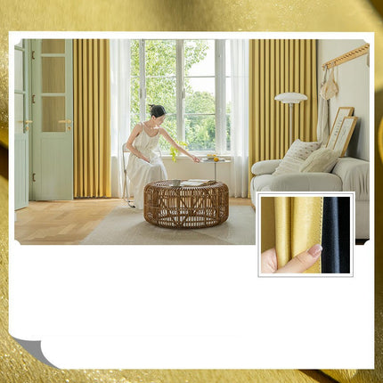 2 Panels Full Blackout Thermal Insulated Window Drapes for Living Room Hooks Top