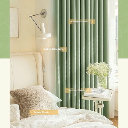 2 Panels Simple Blackout Room Thermal Insulated Window Drapes Grommet Tops