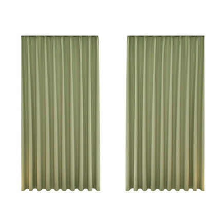 2 Panels Heavy Blackout Curtain Window Drape with Thermal Insulated Hooks Top