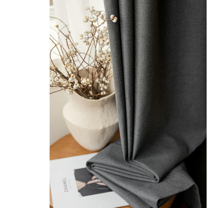 2 Panels Full Blackout Curtains Thermal Insulated Window Treatment Hooks Top