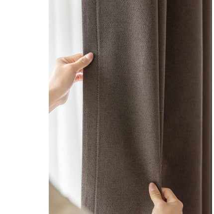 2 Panels Full Blackout Curtains Thermal Insulated Window Treatment Hooks Top