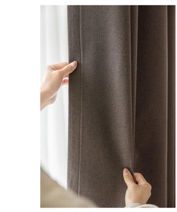 2 Panels Full Blackout Curtains Thermal Insulated Window Treatment Hooks Top