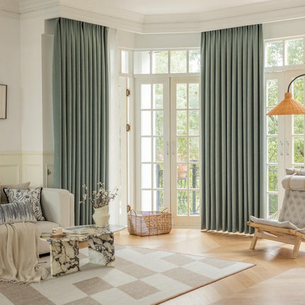 2 Panels Full Blackout Curtains Thermal Insulated Window Treatment Hooks Top
