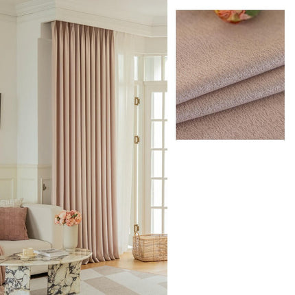 2 Panels Linen Modern Blackout Curtains Thermal Insulated Curtains Hooks Top