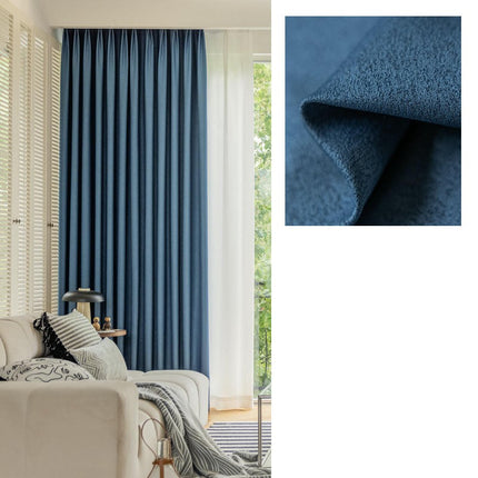 2 Panels Linen Modern Blackout Curtains Thermal Insulated Curtains Hooks Top
