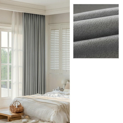 2 Panels Linen Modern Blackout Curtains Thermal Insulated Curtains Hooks Top