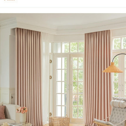 2 Panels Linen Modern Blackout Curtains Thermal Insulated Curtains Hooks Top