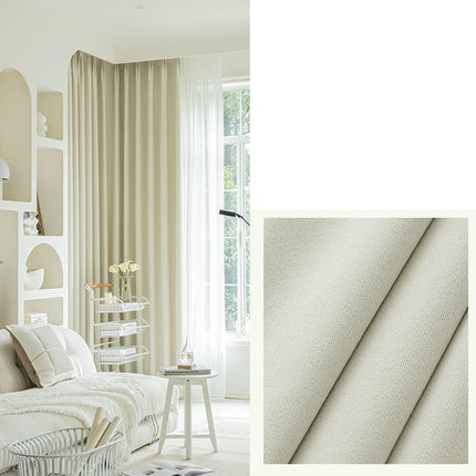 Linen Curtains Blackout 2 Panels Living Room Curtain Thermal Insulated Hooks Top