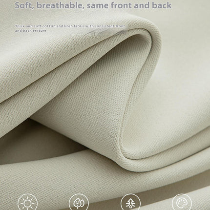 Linen Curtains Blackout 2 Panels Living Room Curtain Thermal Insulated Hooks Top