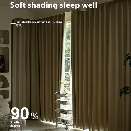 Linen Curtains Blackout 2 Panels Living Room Curtain Thermal Insulated Hooks Top