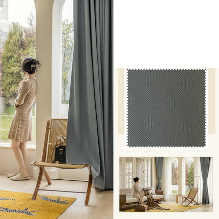 Curtains Blackout 2 Panels Living Room Soundproof Curtain Hooks Top 1