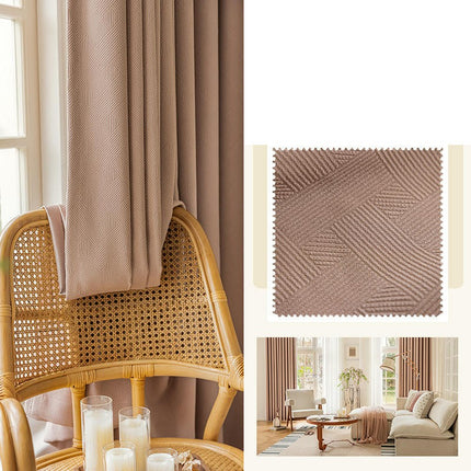 Curtains Blackout 2 Panels Living Room Soundproof Curtain Hooks Top