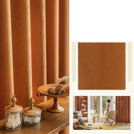 Curtains Blackout 2 Panels Living Room Soundproof Curtain Hooks Top