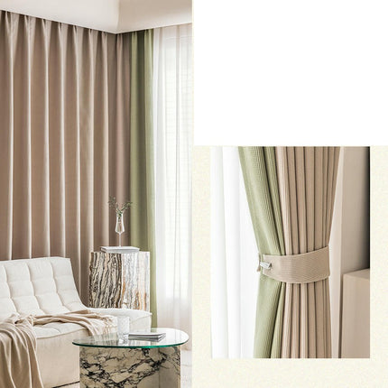 2 Panels Blackout Curtains Long Modern Window Curtains Thermal Drapes Hooks Top