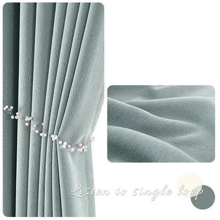 2 Panels Blackout Curtains Heavy Curtain Window Drape for Bedroom Hooks Top