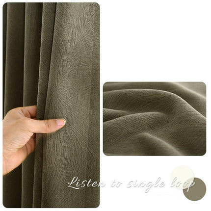 2 Panels Blackout Curtains Heavy Curtain Window Drape for Bedroom Hooks Top