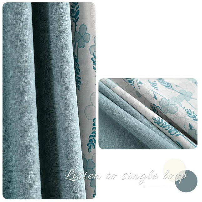 2 Panels Blackout Curtains Heavy Curtain Window Drape for Bedroom Hooks Top