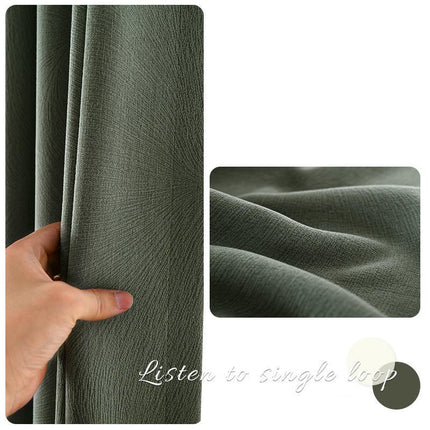 2 Panels Blackout Curtains Heavy Curtain Window Drape for Bedroom Hooks Top