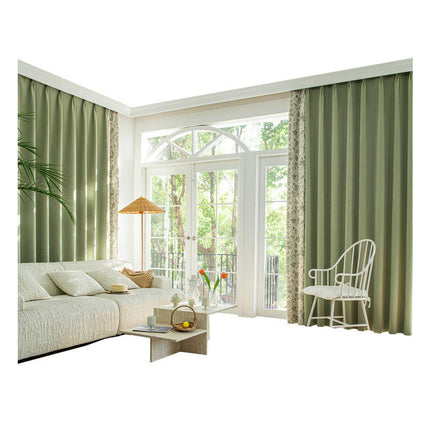 2 Panels Blackout Curtains Solid Curtain Drapes for Living Room Hooks Top