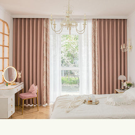 2 Panels Blackout Curtains Solid Curtain Drapes for Living Room Hooks Top