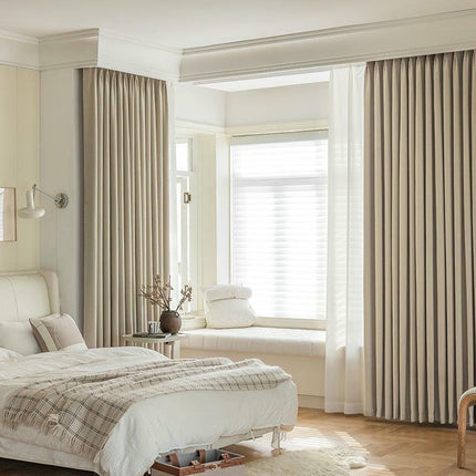 2 Panels Drapes for Living Room Light Filtering Privacy Window Drapes Hooks Top