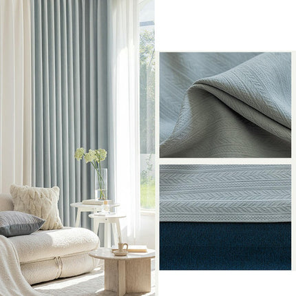 2 Panels Modern Solid Blackout Curtains Thermal Insulated Drapes Grommet Tops 1