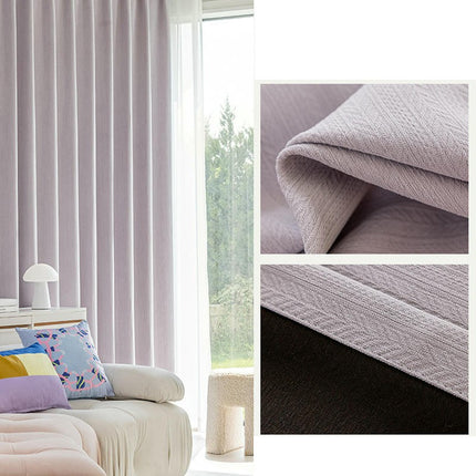 2 Panels Modern Solid Blackout Curtains Thermal Insulated Drapes Grommet Tops