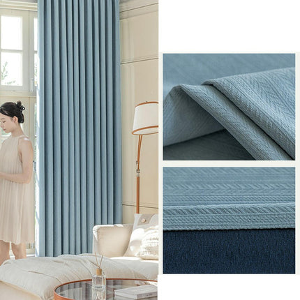 2 Panels Modern Solid Blackout Curtains Thermal Insulated Drapes Grommet Tops
