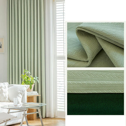 2 Panels Modern Solid Blackout Curtains Thermal Insulated Drapes Grommet Tops