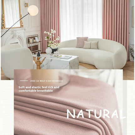 Solid Blackout Curtains Thermal Drapes for Living Room 2 Panels Grommet Top