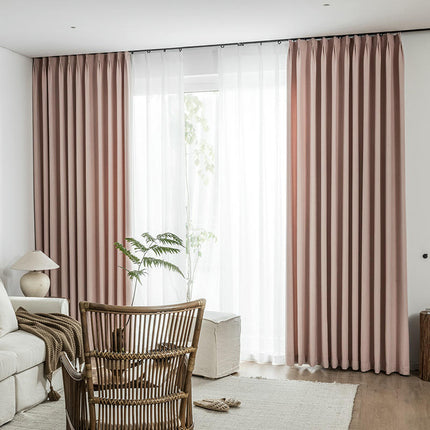 Natural Curtains 2 Panels Blackout Drapes for Bedroom Living Room Hooks Top