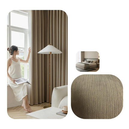2 Panel Solid Curtains Blackout Curtains Thermal Insulated Drapes Grommet Tops