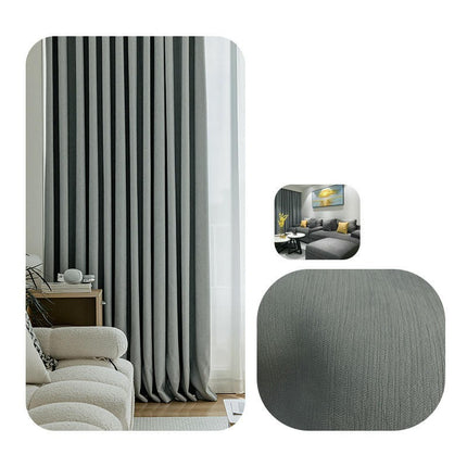 2 Panel Solid Curtains Blackout Curtains Thermal Insulated Drapes Grommet Tops