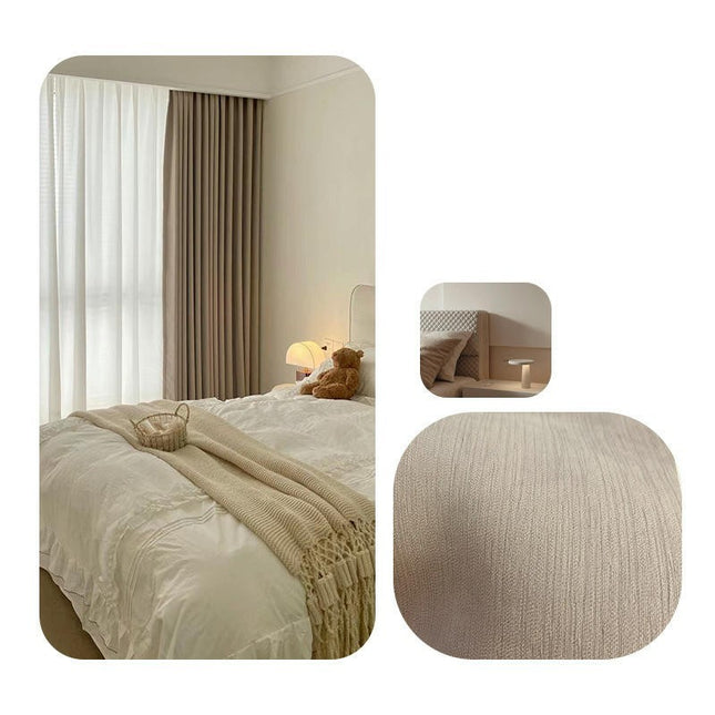 2 Panel Solid Curtains Blackout Curtains Thermal Insulated Drapes Grommet Tops