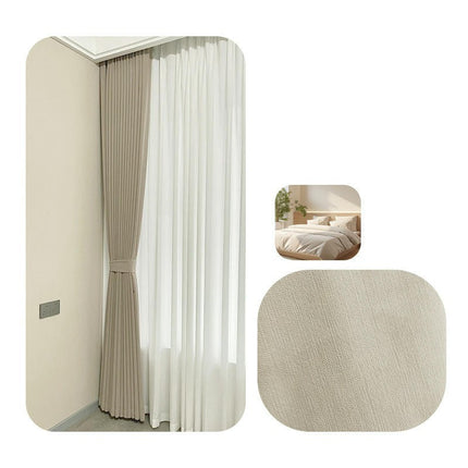 2 Panel Solid Curtains Blackout Curtains Thermal Insulated Drapes Grommet Tops