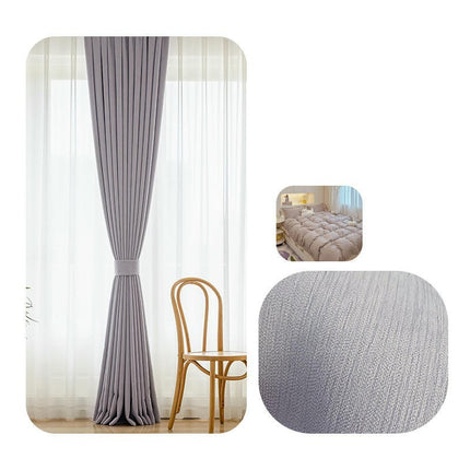 2 Panel Solid Curtains Blackout Curtains Thermal Insulated Drapes Grommet Tops