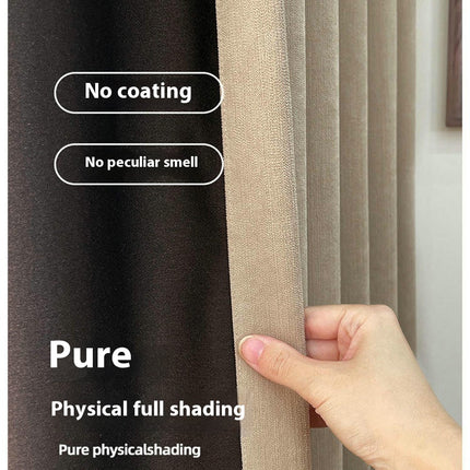 2 Panel Solid Curtains Blackout Curtains Thermal Insulated Drapes Grommet Tops