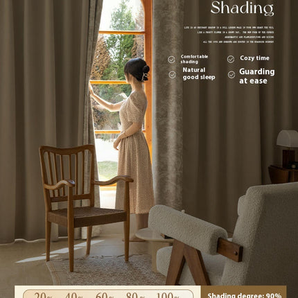 2 Panels Vintage Print Thermal Insulated Blackout Curtains Drapes Hooks Top
