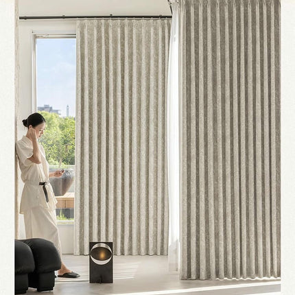 2 Panel Set Vintage Blackout Darkening Window Curtain Drapes for Room Hooks Top